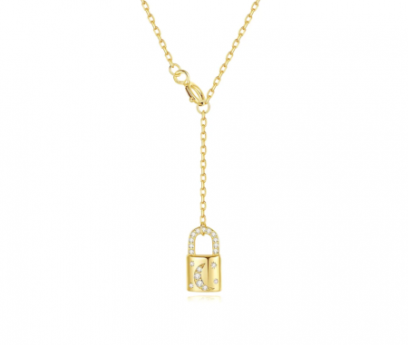 Colier argint placat cu aur Lock