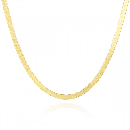 Bijuterii argint - Colier argint placat cu aur Snake