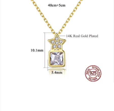 Colier argint placat cu aur Star [3]