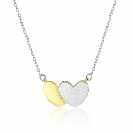 Colier argint rodiat Double Hearts [3]