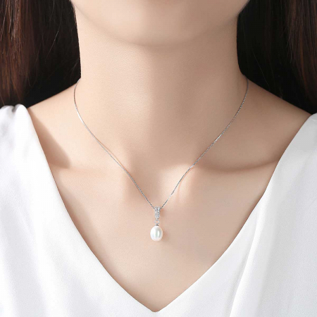 Colier argint rodiat Pearl [1]