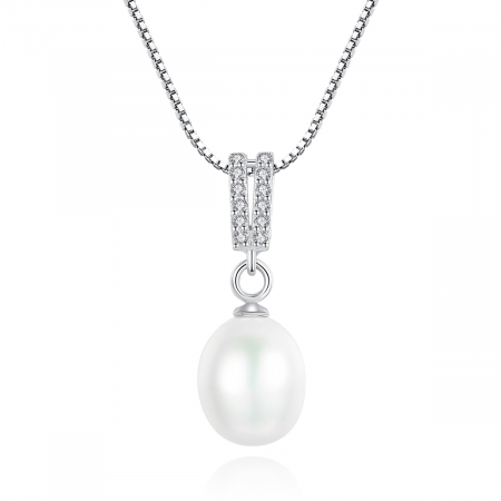 Colier argint rodiat Pearl