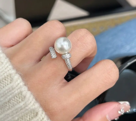 Inel reglabil argint cu perla [1]