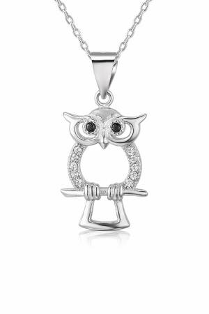 Pandantiv argint rodiat Owl [0]