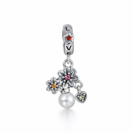 Pandantive argint - Pandantiv Love&Flowers din argint