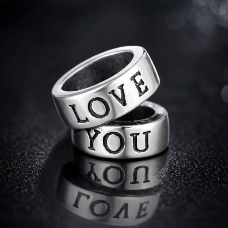 Talismane argint - Pandantiv Love You argint