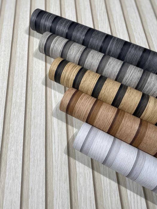 Tapet riflaj de lemn gri vlies aspect 3D panou decorativ stil scandinav lamele de lemn 10,05 x 0.53 cm [3]