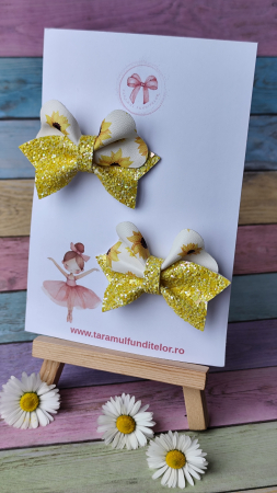 Fundite - Set de Fundite galbene cu floarea soarelui micute