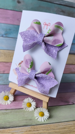 Fundite - Set fundite mov cu imprimeu cu oua de Paste