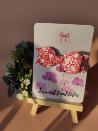 Fundiță portocalie  cu buline