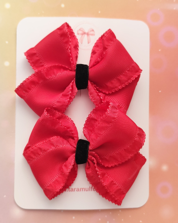 Fundite - Set de Fundite rosi cu mijloc negru de catifea