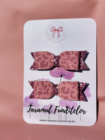 Seturi - Set fundite animal print roz inchis