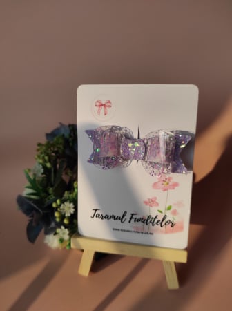 Accesorii - Fundiță mov model castel