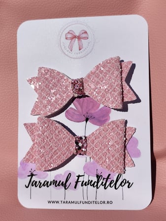 Seturi - Set fundite roz cu dungi albe