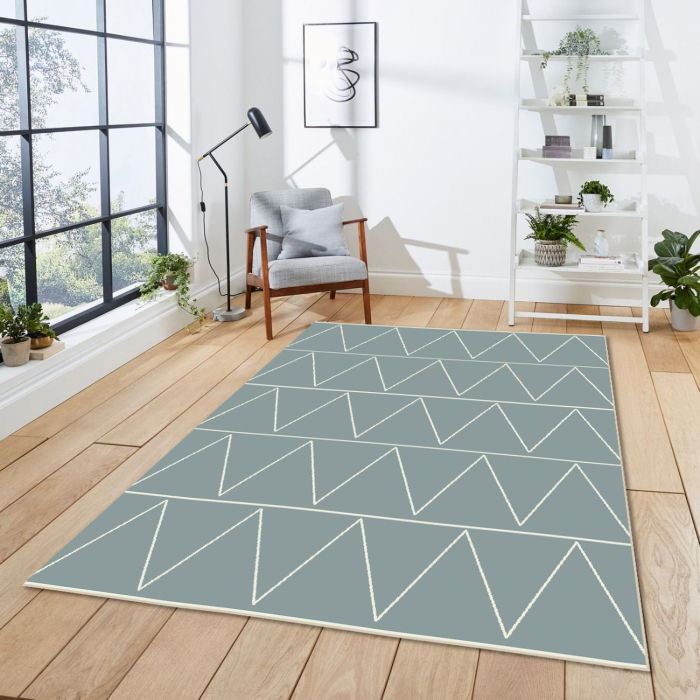 Model Scandinav 18002, Covor Dreptunghiular, Albastru [7]