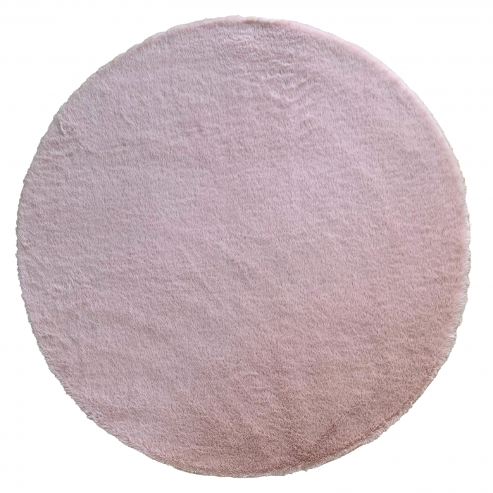 Covor Pufos, Model Blanita Rotund Antiderapant, Soft LOP 020, Roz [4]