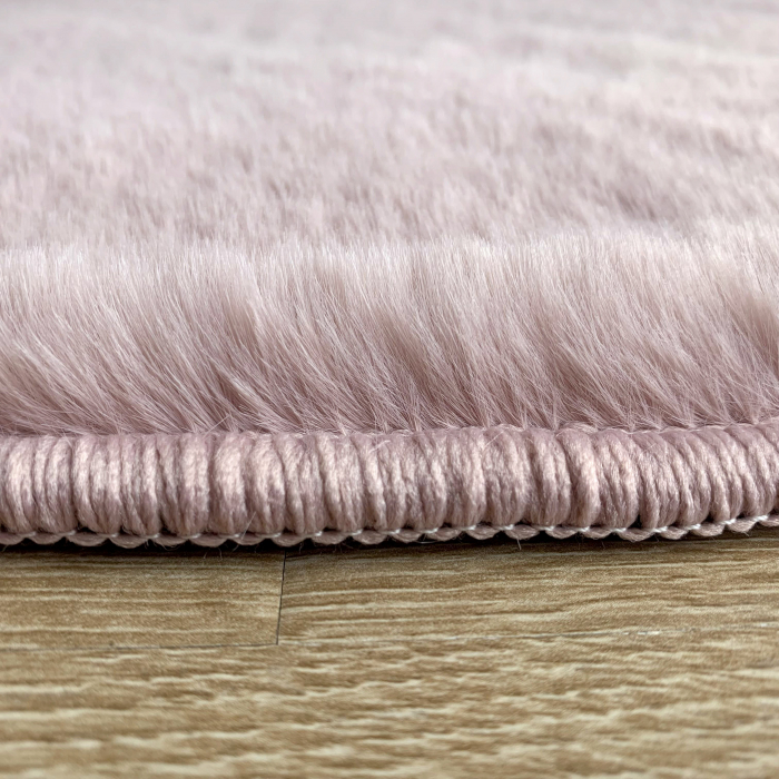 Covor Pufos, Model Blanita Rotund Antiderapant, Soft LOP 020, Roz [2]