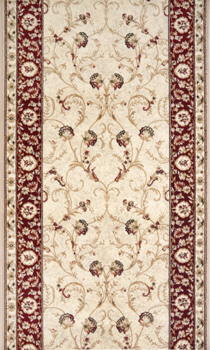 Traversa festonata, Model 523/120, Crem/Rosu, Latime 80 cm [4]