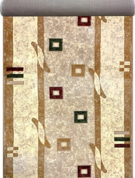 Traversa Hol/Bucatarie, Model 579/110, Festonat la capete, Latime 80 cm, Crem/Bej [5]
