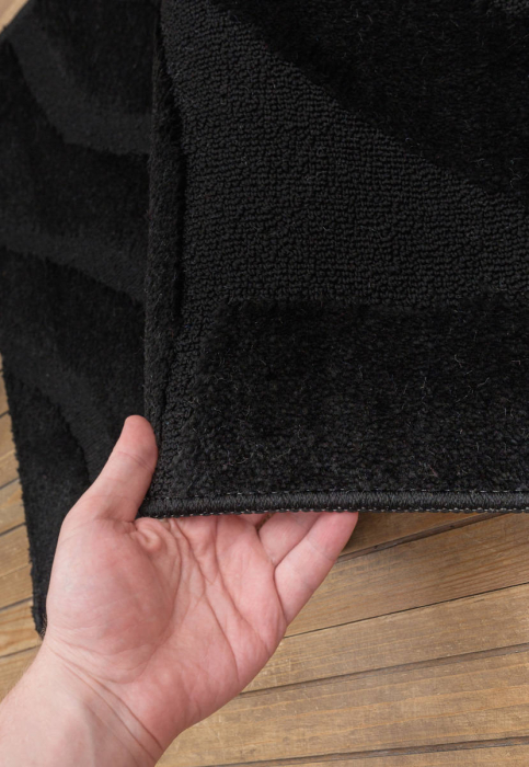 Set 2 Covorase antiderapante de baie, Symphony 2513 Negru [2]