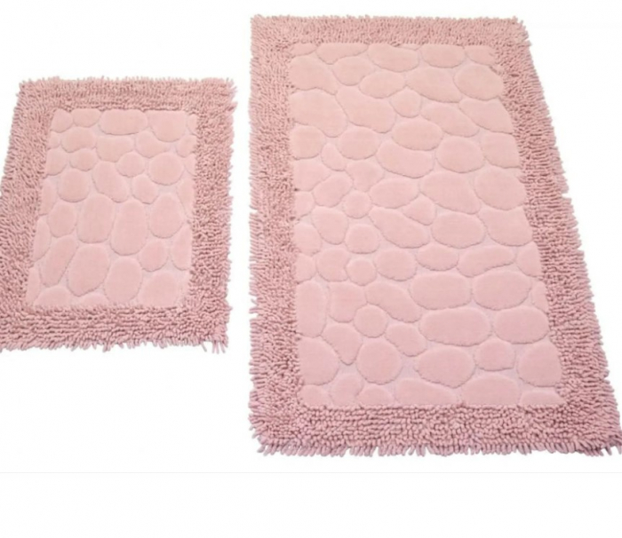 Covor baie, Clasic Roz, Covor 100% Bumbac, Dimensiunea 60x100 cm [4]