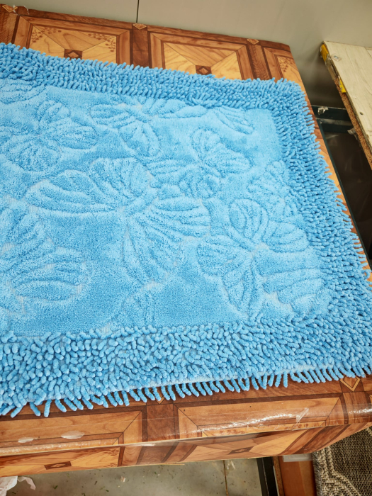 Covor baie, Butterflies Albastru, Covor 100% Bumbac, Dimensiunea 60x100/50x80 cm [3]