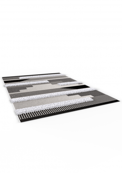 Covor Belgian cu efect 3D, Interior/Exterior, Model 15511-369, Colectia Richmond, Gri [9]