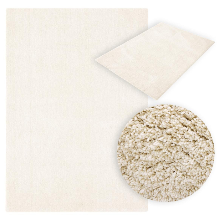 Covor Belgian din Microfibra, Model  Sky 71301/056 Lavabil, Fir moale, Crem [6]