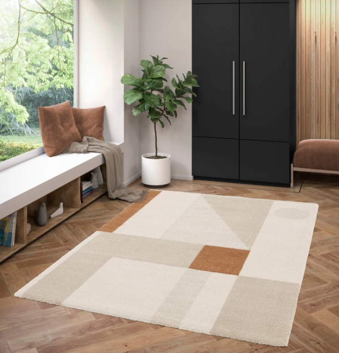 Covor Belgian, Model Miami 68119/652, Living/Dormitor, Crem/Bej [1]