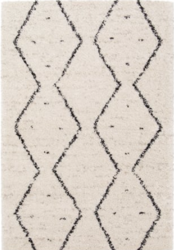 Covor Belgian Sufragerie/Dormitor, Model Gent 51497/361 , Dreptunghiular, Crem/Negru [2]