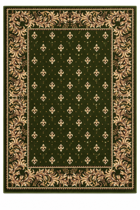 Covor Bisericesc Lotos 15033/310, Verde, Model cu Crini, Dreptunghiular [2]