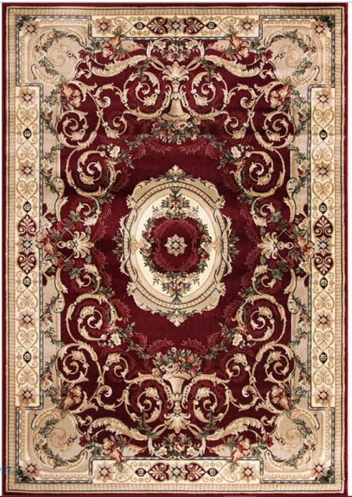 Covor Clasic Sufragerie/Dormitor, Model Lotos 15002/210, Crem/Grena [1]