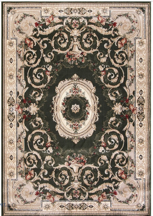 Covor Clasic Sufragerie/Dormitor, Model Lotos 15002/310, Crem/Verde [1]