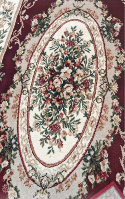 Covor Clasic Sufragerie/Dormitor, Model Lotos 1557/210, Crem/Rosu [5]