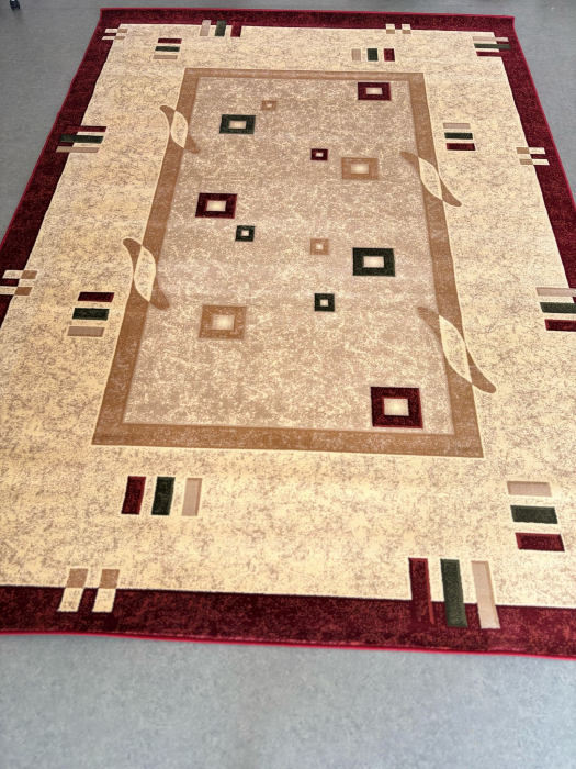 Covor Clasic Sufragerie/Dormitor, Model Lotos 579/120, Crem/Rosu [8]
