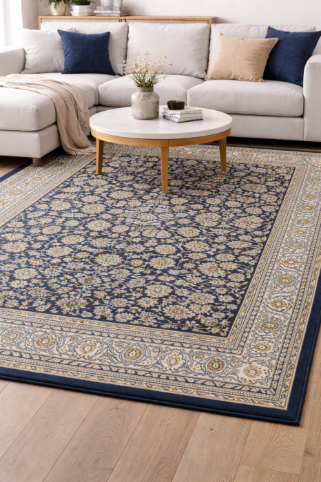 Covor Clasic Sufragerie, Model Kasmar 8746/334, Albastru [13]