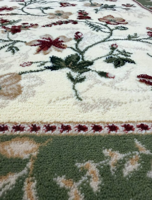 Covor Clasic Sufragerie, Model Lotos 15075/160, Crem/Verde [3]