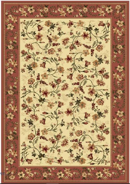 Covor Clasic Sufragerie, Model Lotos 15075/150, Crem/Caramiziu [8]