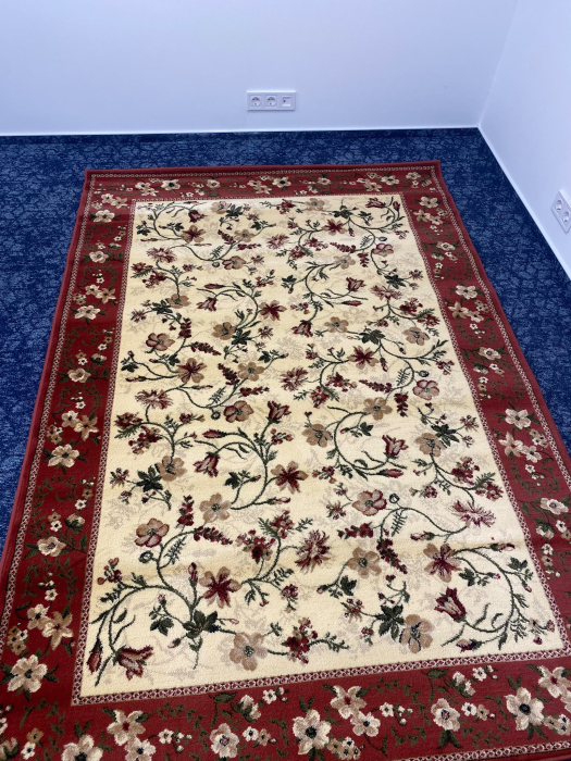 Covor Clasic Sufragerie, Model Lotos 15075/150, Crem/Caramiziu [5]