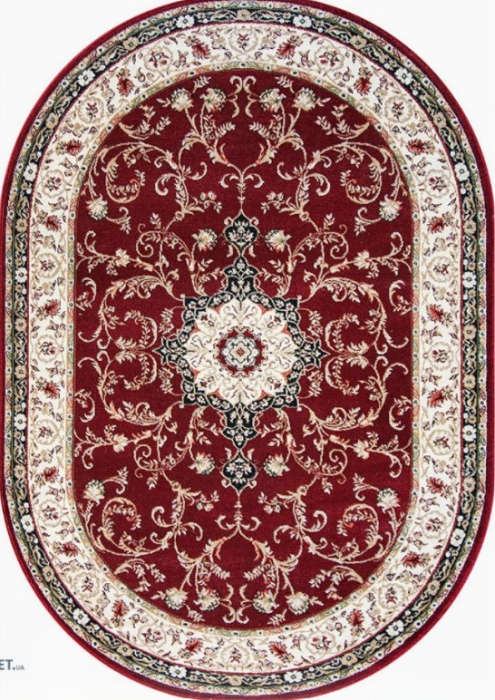 Covor Clasic Oval Lotos 523/210 Roșu-Grena [4]