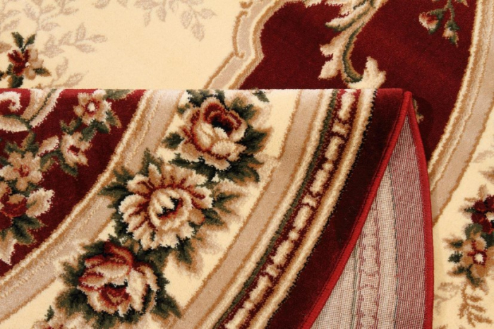 Covor Clasic Sufragerie, Model Lotos 574/210 Rosu, Oval [2]