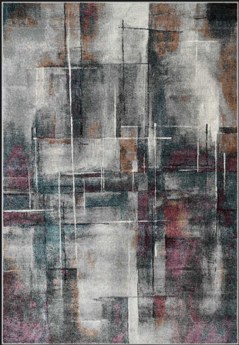 Covor Dreptunghiular Living/Dormitor, Kolibri Abstract 11023, Gri/Multicolor [6]