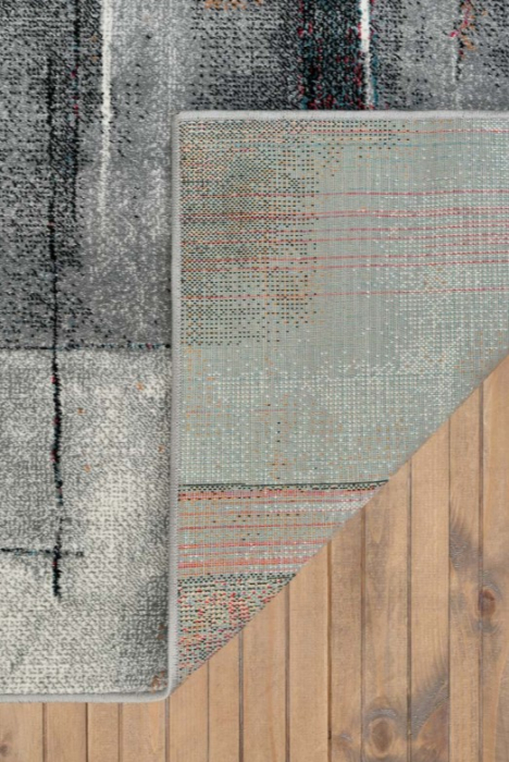 Covor Dreptunghiular Living/Dormitor, Kolibri Abstract 11023, Gri/Multicolor [2]