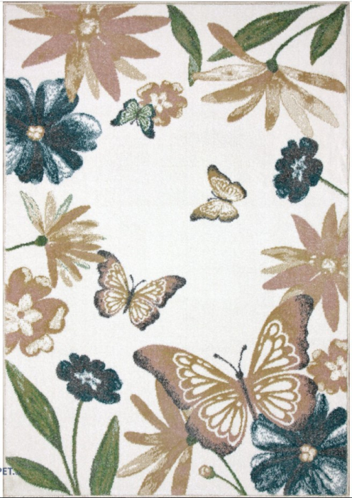Covor Sufragerei/ Dormitor, Model Fluturi 18066/120, Crem [7]