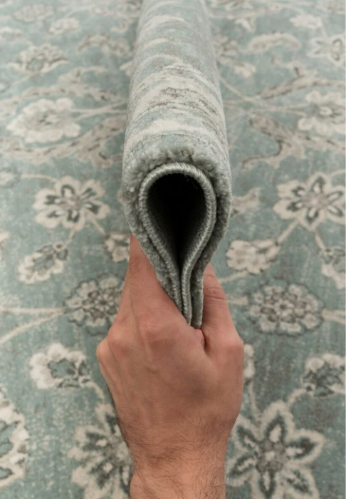 Covor Floral Living/Dormitor, Model Opus 54262/033, Turcoaz Deschis [5]