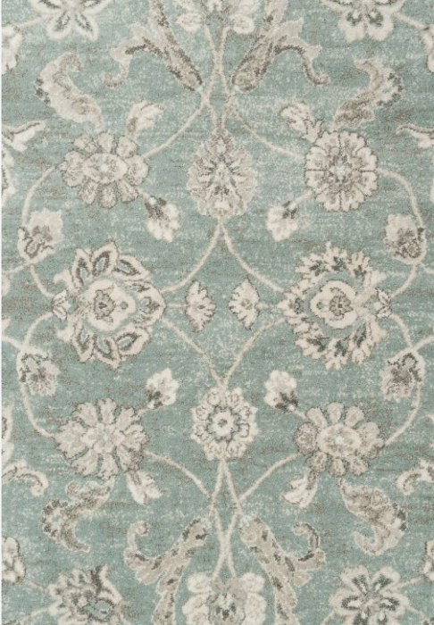 Covor Floral Living/Dormitor, Model Opus 54262/033, Turcoaz Deschis [7]
