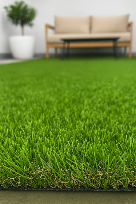 Covor Gazon Iarba Artificiala Produs Belgia, Calitate Premium, Model Oasis 30 mm inaltime fir, Gradinita/ Loc de Joaca/Terasa/Curte, Verde - Copie [8]