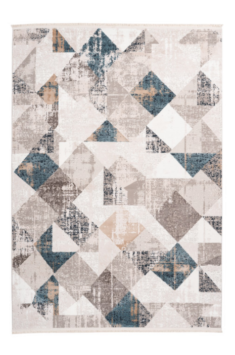 Covor Geometric Living Akropolis 225 Crem/Albastru [2]