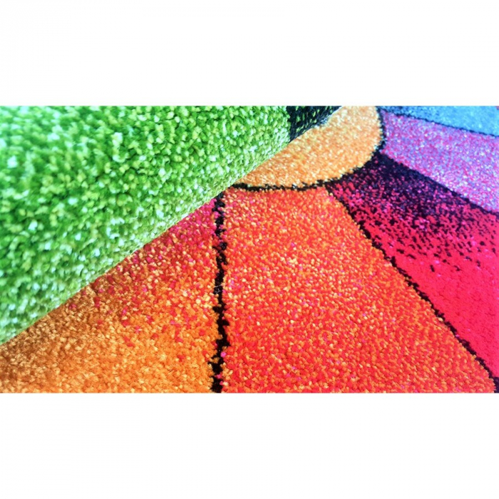 Model Floare, Covoras Rotund, Dimensiunea 67x67 cm, Multicolor [2]