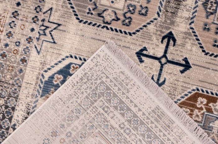 Covor Living Anouk 425 Crem-Gri ,Model Traditional cu franjuri [4]